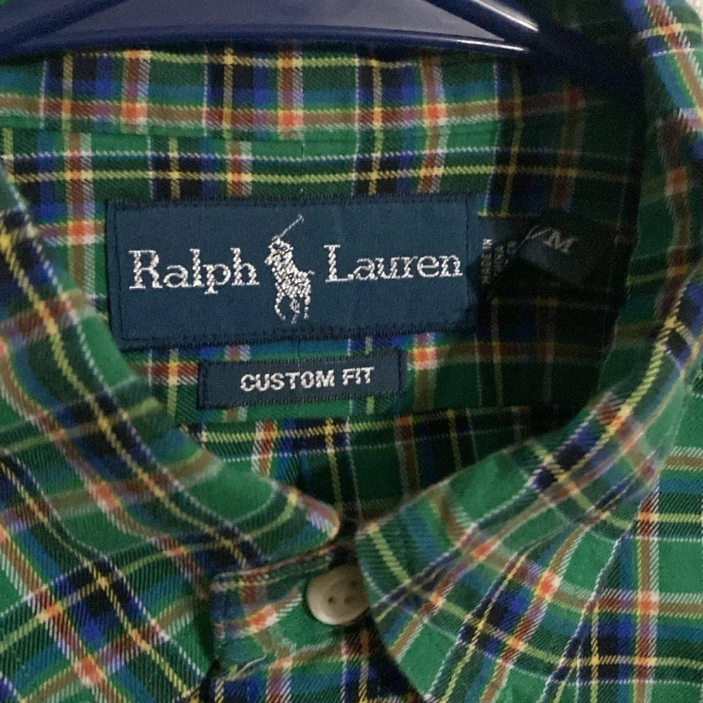 RALPH LAUREN Men’s Custom Fit Plaid Shirt Size M